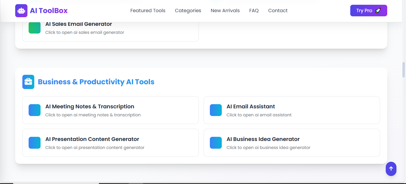 Business & Productivity AI Tools